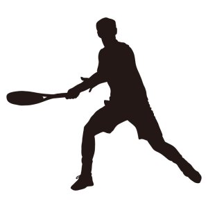 シルエット-スポーツ-テニス-003