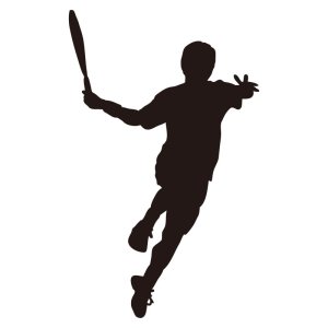 シルエット-スポーツ-テニス-004