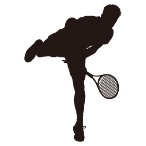 シルエット-スポーツ-テニス-005