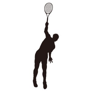 シルエット-スポーツ-テニス-006