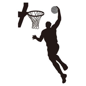 シルエット-スポーツ-バスケットボール-006