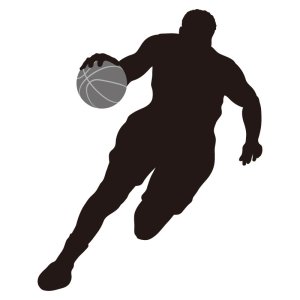 シルエット-スポーツ-バスケットボール-007